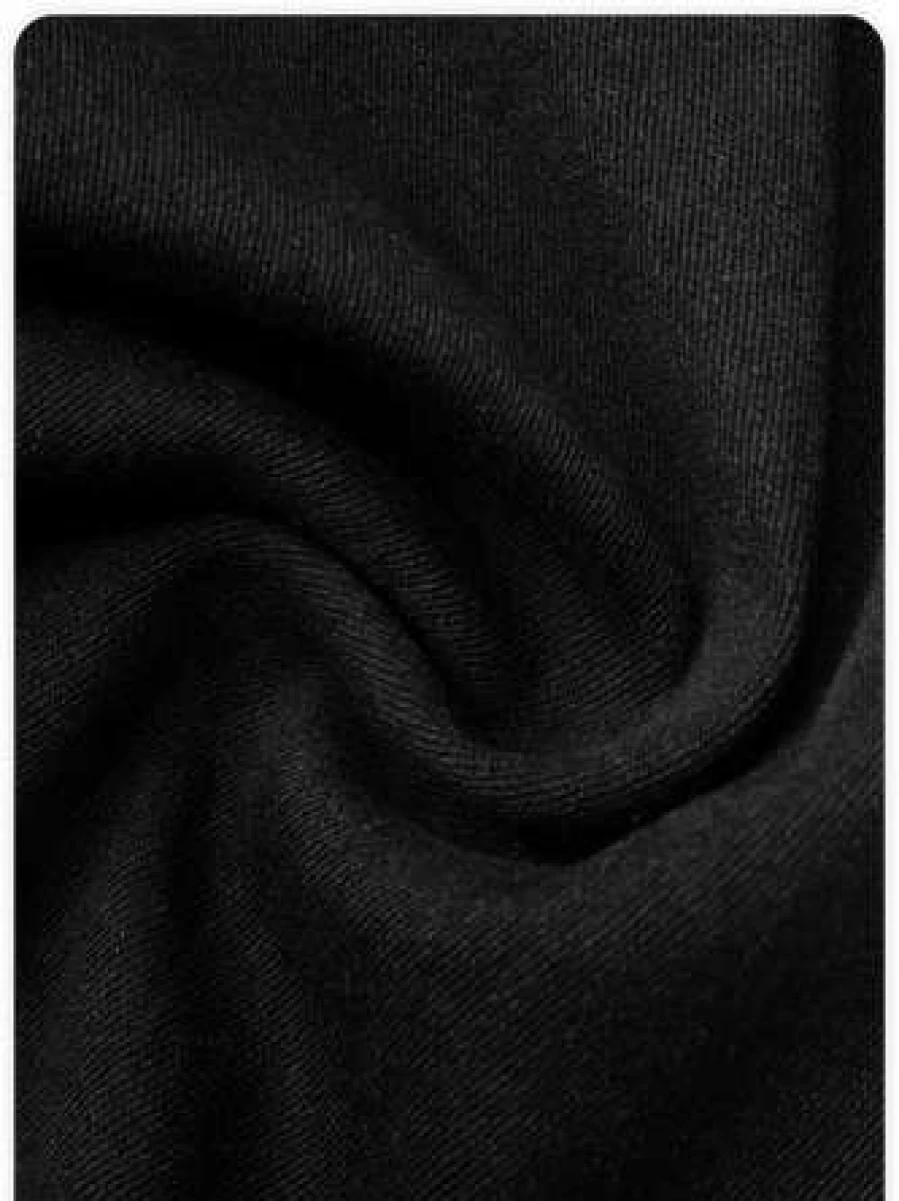 Kollyy Black Street Style Pants with Removable Straps and Adjustable Bottom