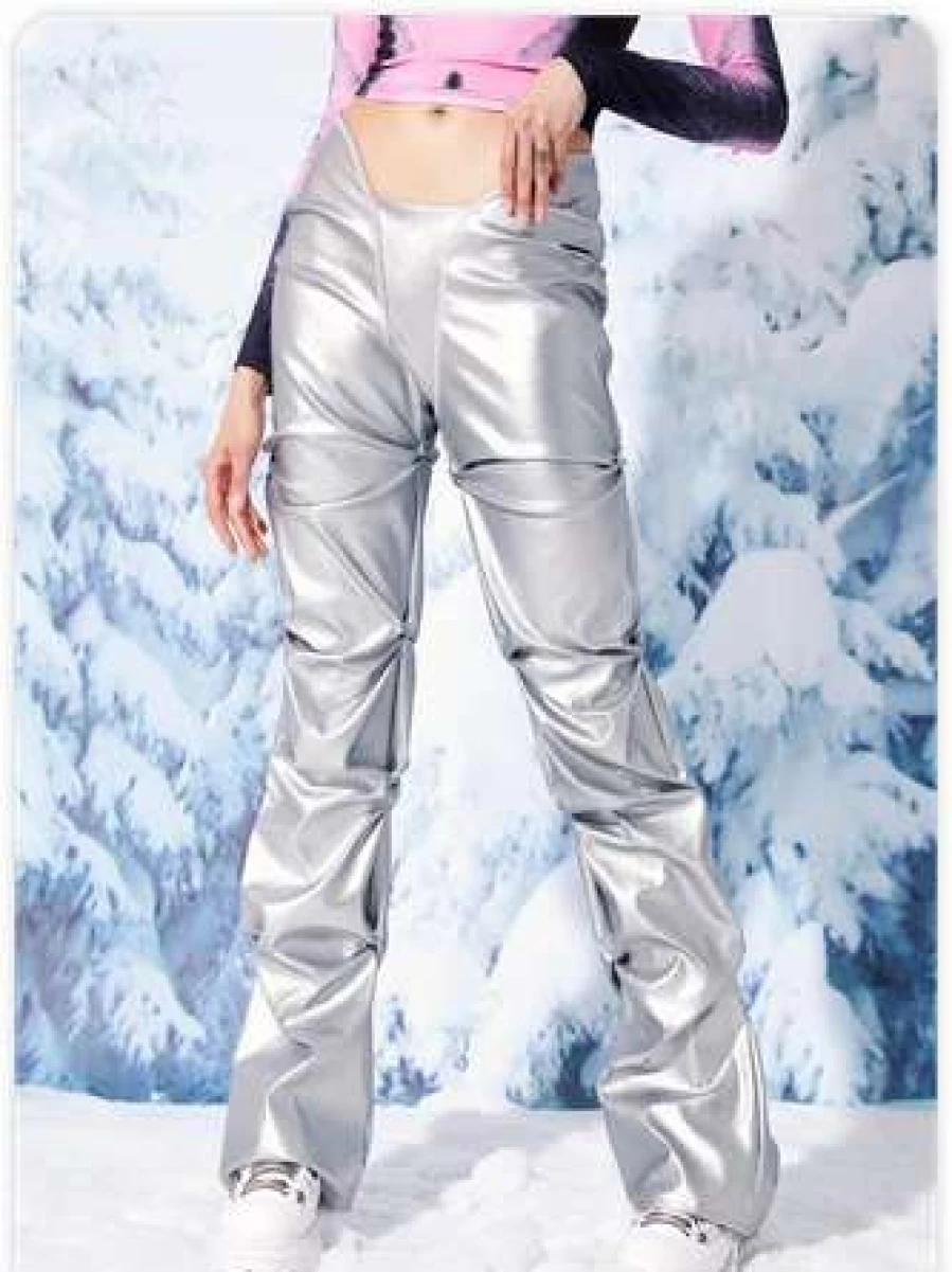 Kollyy Silver Casual Comfortable Bottom Pants for Everyday Wear