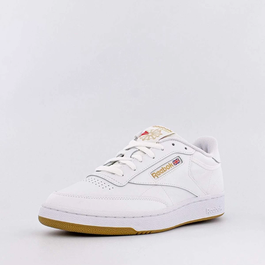Reebok Club C 85 Vintage Tennis Shoes in Ftwr White - Classic White Leather Sneakers