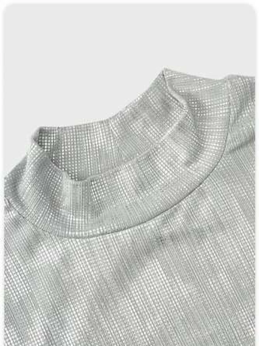 Kollyy Silver Casual Top T-Shirt for Women - Stylish Comfort Fit Tee