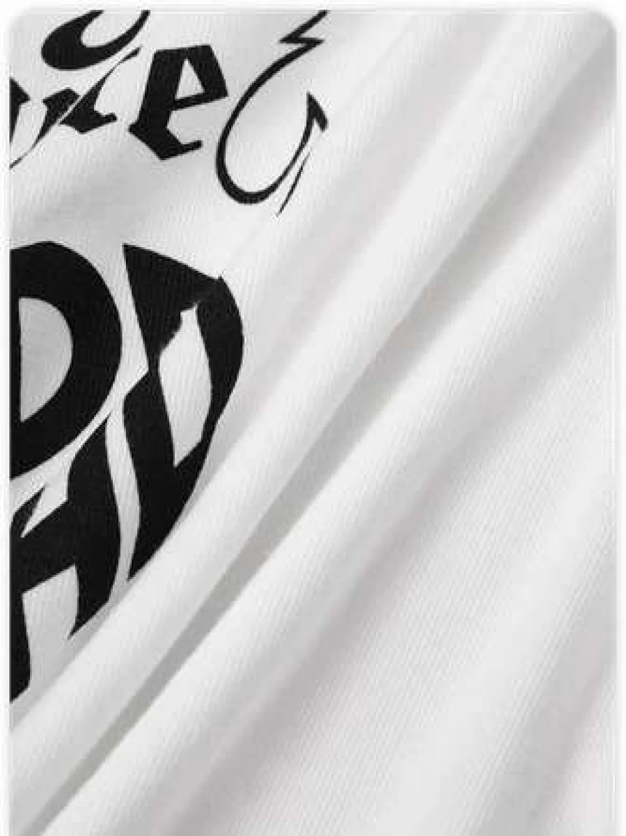 Y2K Style Vintage Graphic T-Shirt in Black and White