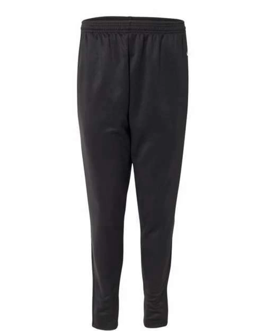 Men's Black Unbrushed Polyester Training Pants by Badger - Comfortable Workout & Casual Wear