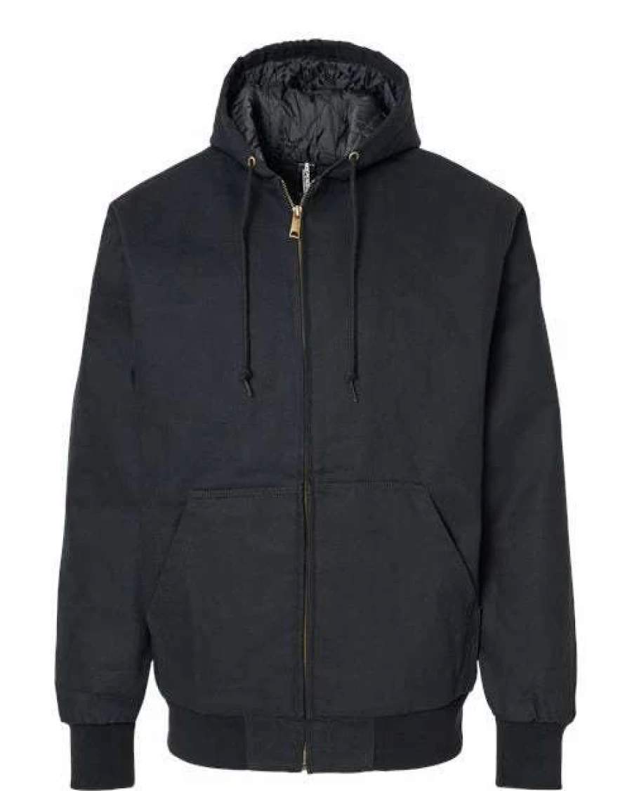 Men's Insulated Canvas Work Jacket - Durable Winter Workwear Coat for Cold Weather