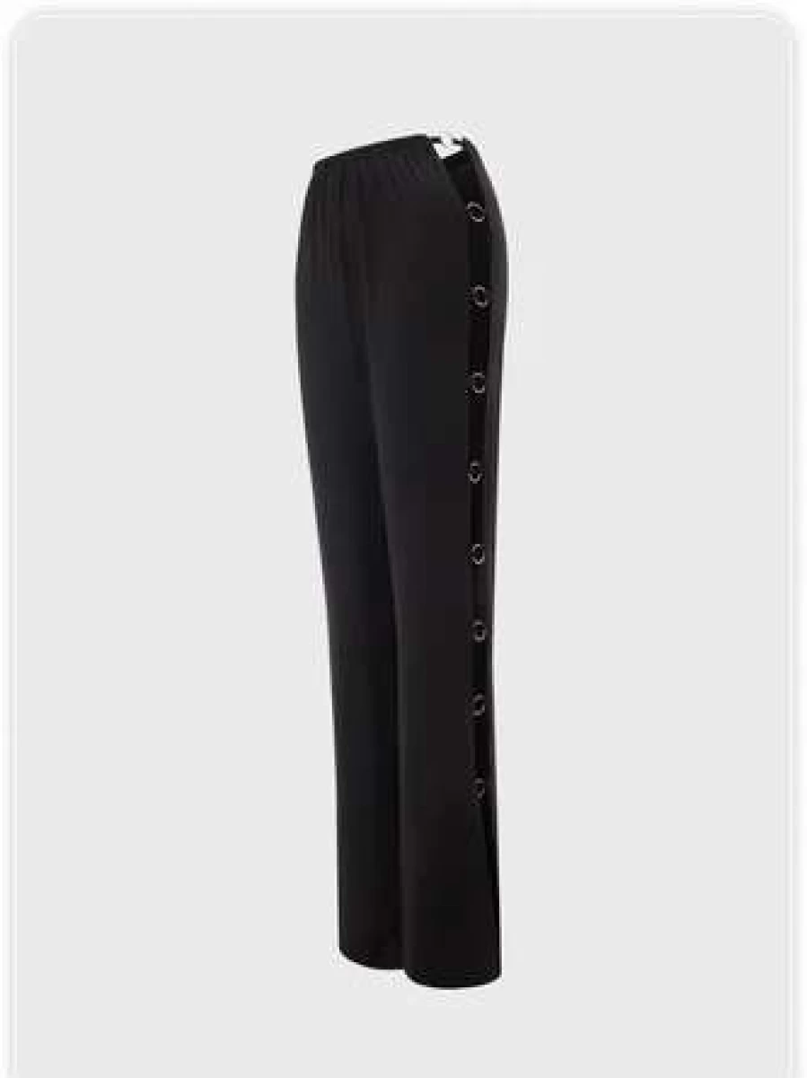 "Kollyy Vintage Black High-Waisted Pants for Women - Retro Style Bottoms"
