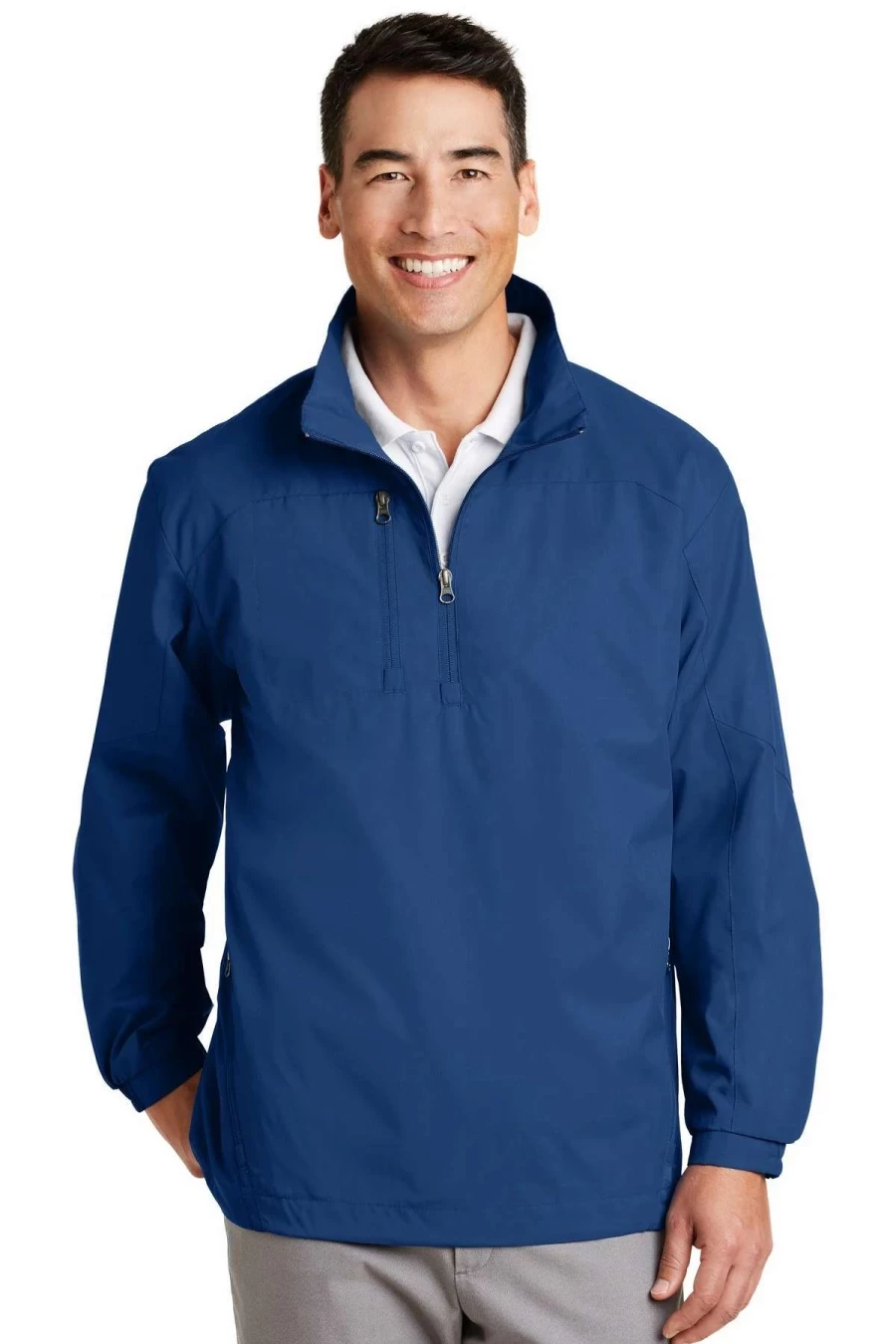 Port Authority Men's True Blue 1/2-Zip Windbreaker Jacket