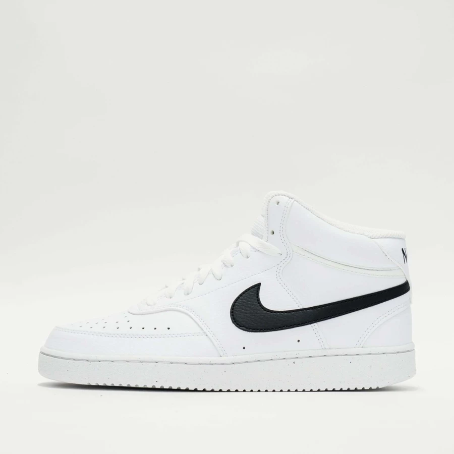 Nike Court Vision Mid Next Nature Sneakers in White/Black - Men's Basketball Shoes