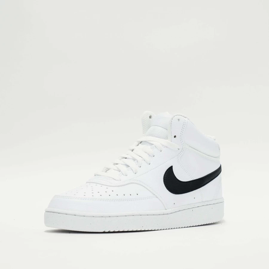 Nike Court Vision Mid Next Nature Sneakers in White/Black - Men's Basketball Shoes