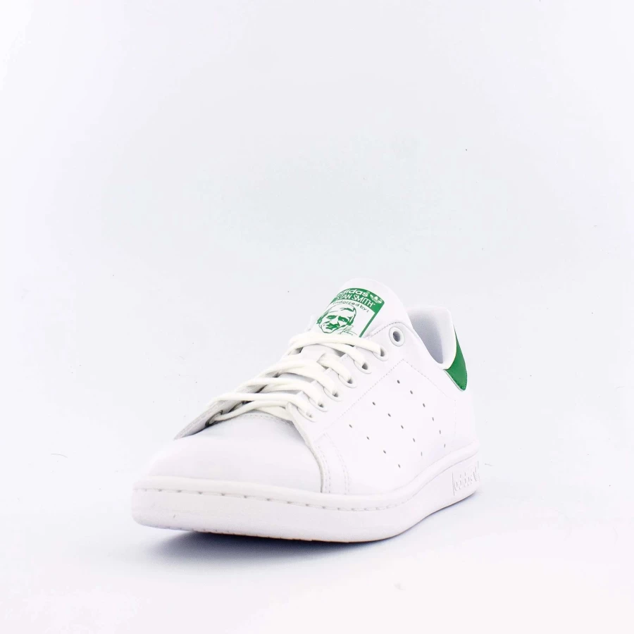 Adidas Stan Smith Sneakers in Cloud White & Green | Classic White Leather Shoes with Green Accents
