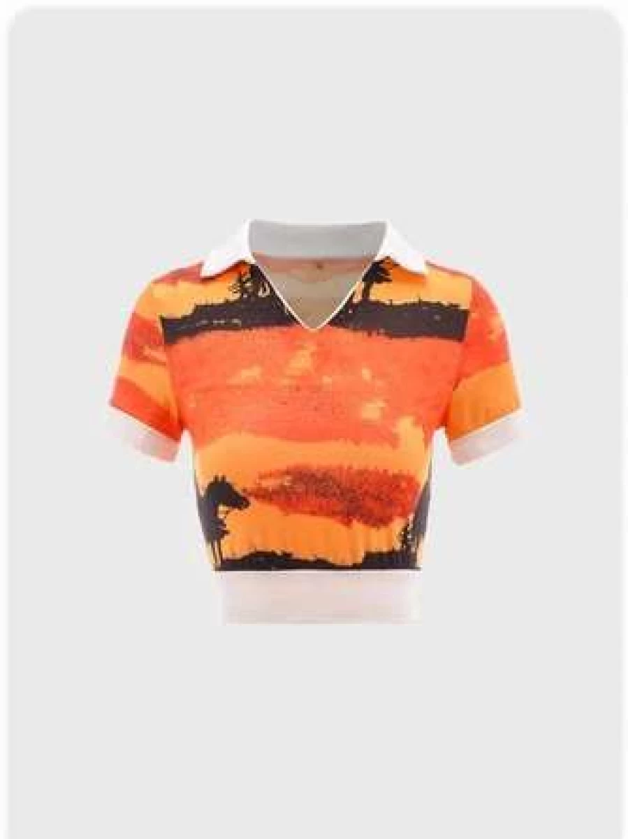 "Kollyy Orange Casual T-Shirt for Women - Comfortable Everyday Top"