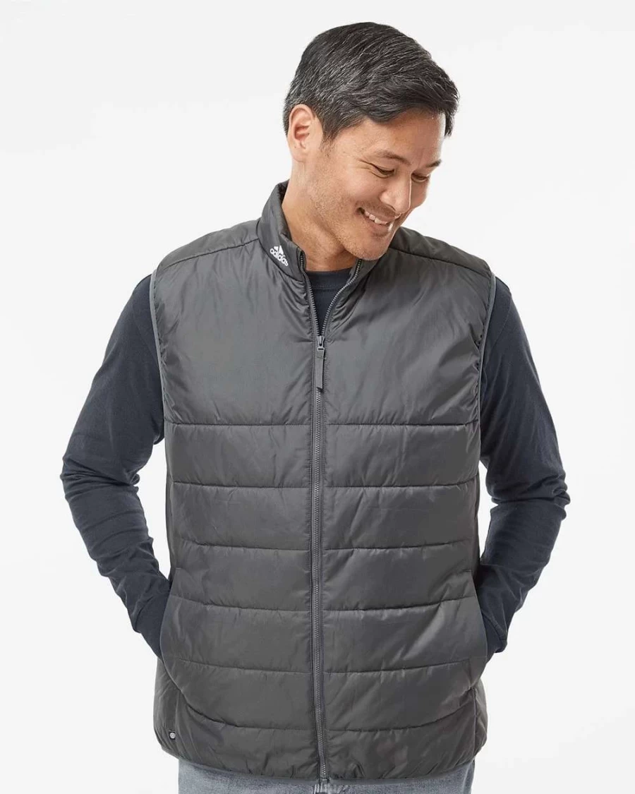Adidas Men's Lightweight Insulated Puffer Vest for Outdoor Activities