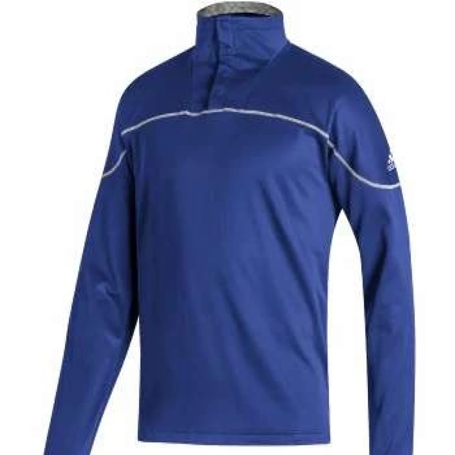 Adidas Men's 1/4 Zip Snap Pullover Knit Sweater Stadium Collection