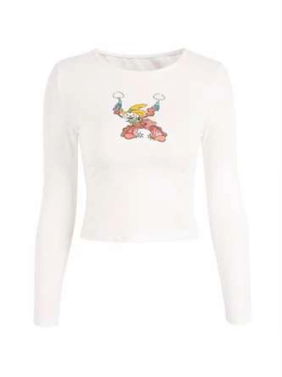 "Kollyy Sweet White Top T-Shirt for Women - Stylish Casual Tee"