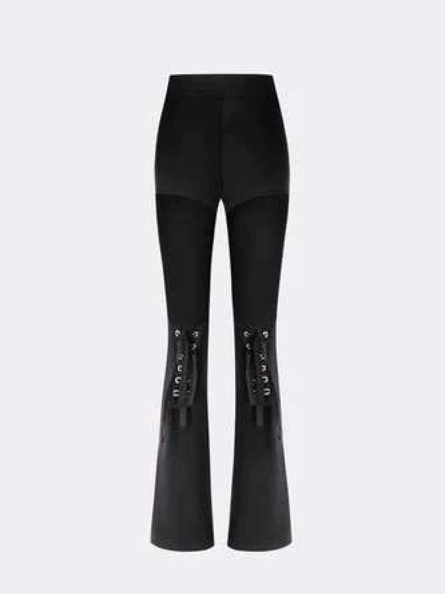 Kollyy Black High-Waist Bottom Pants for Women - Comfortable Stretch Fit Casual Trousers