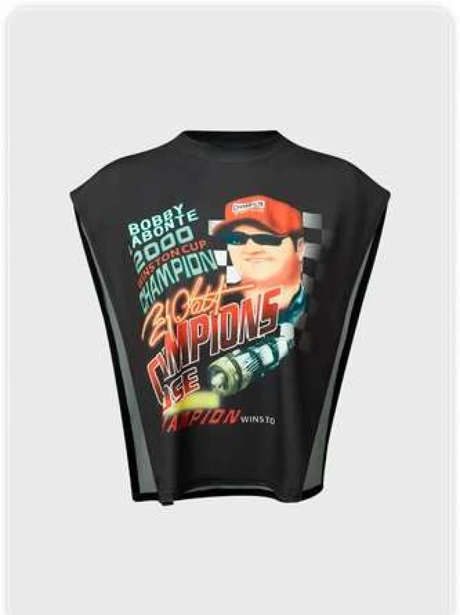 "Kollyy Street Black Graphic Print T-Shirt for Men & Women - Trendy Body Art Top"