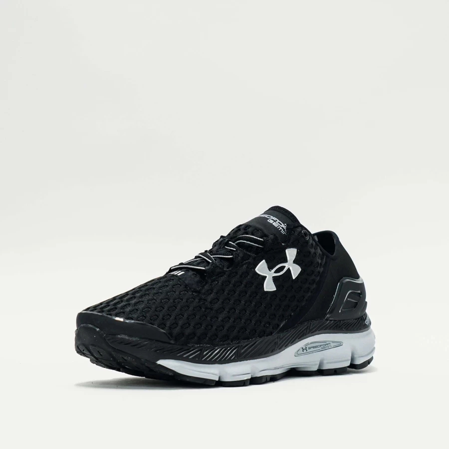 Under Armour Speedform Gemini Running Shoes for Men - Black/Grey Lightweight Performance Trainers