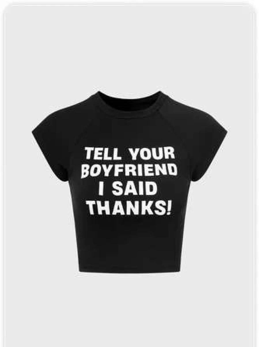 Black Kollyy Street Cropped T-Shirt with White Letter Design