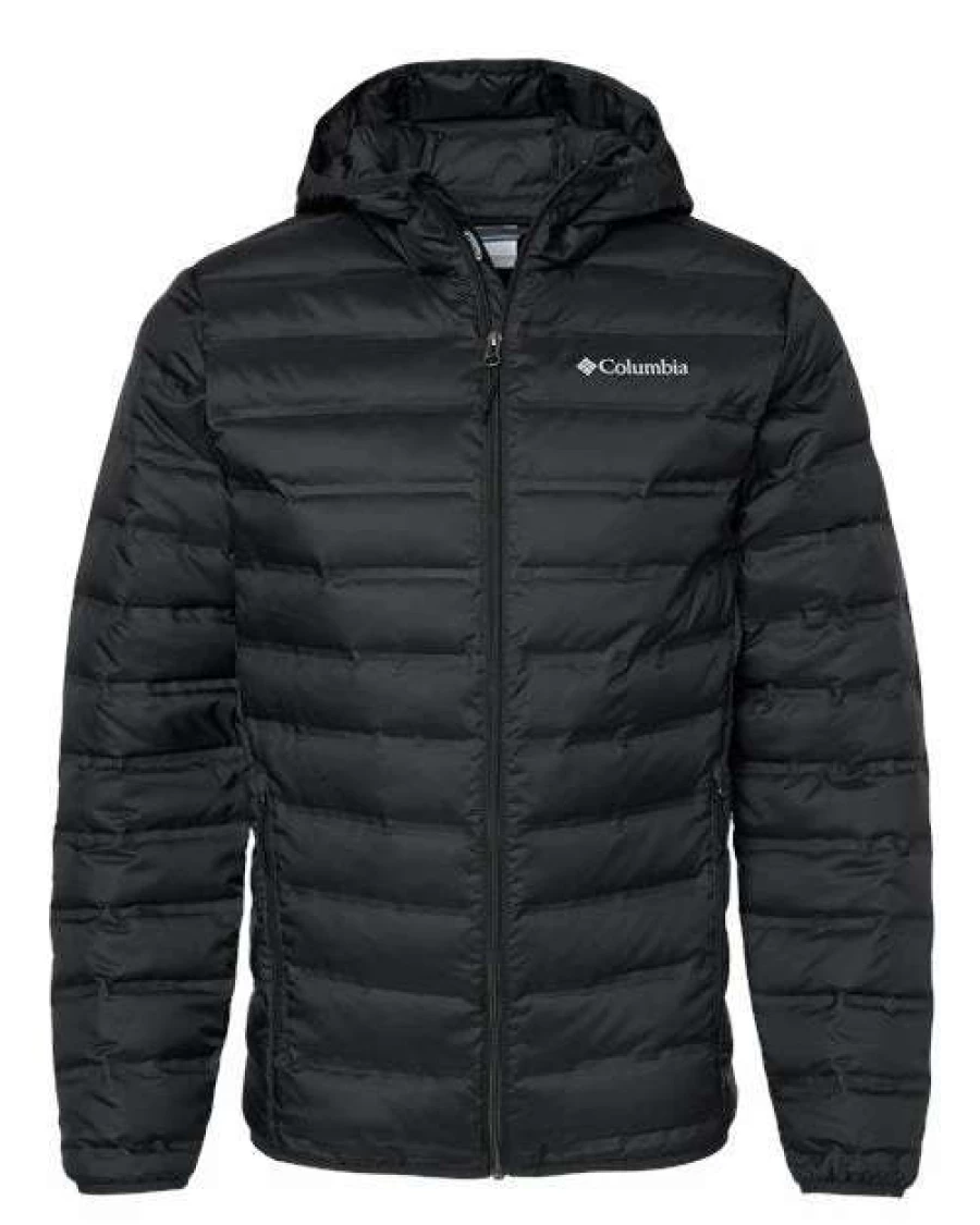Columbia Men's Lake Down Hooded Jacket - Black Winter Coat for Outdoor Activities