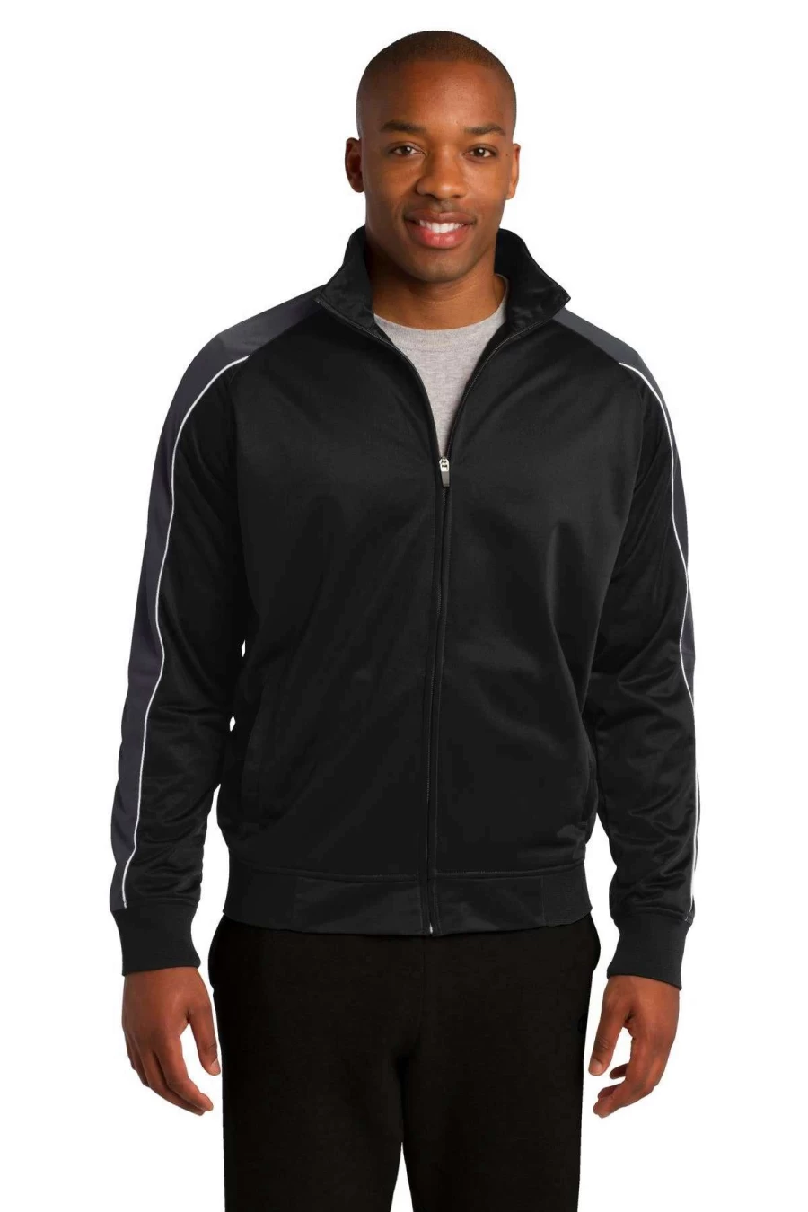 Men's Lightweight Performance Track Jacket - Moisture Wicking Running Jacket with Breathable Mesh Lining