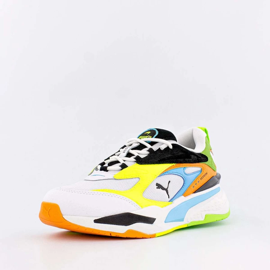 Puma RS-Fast Tropics Sneakers in White, Yellow, and Blue | Men's Running Shoes
