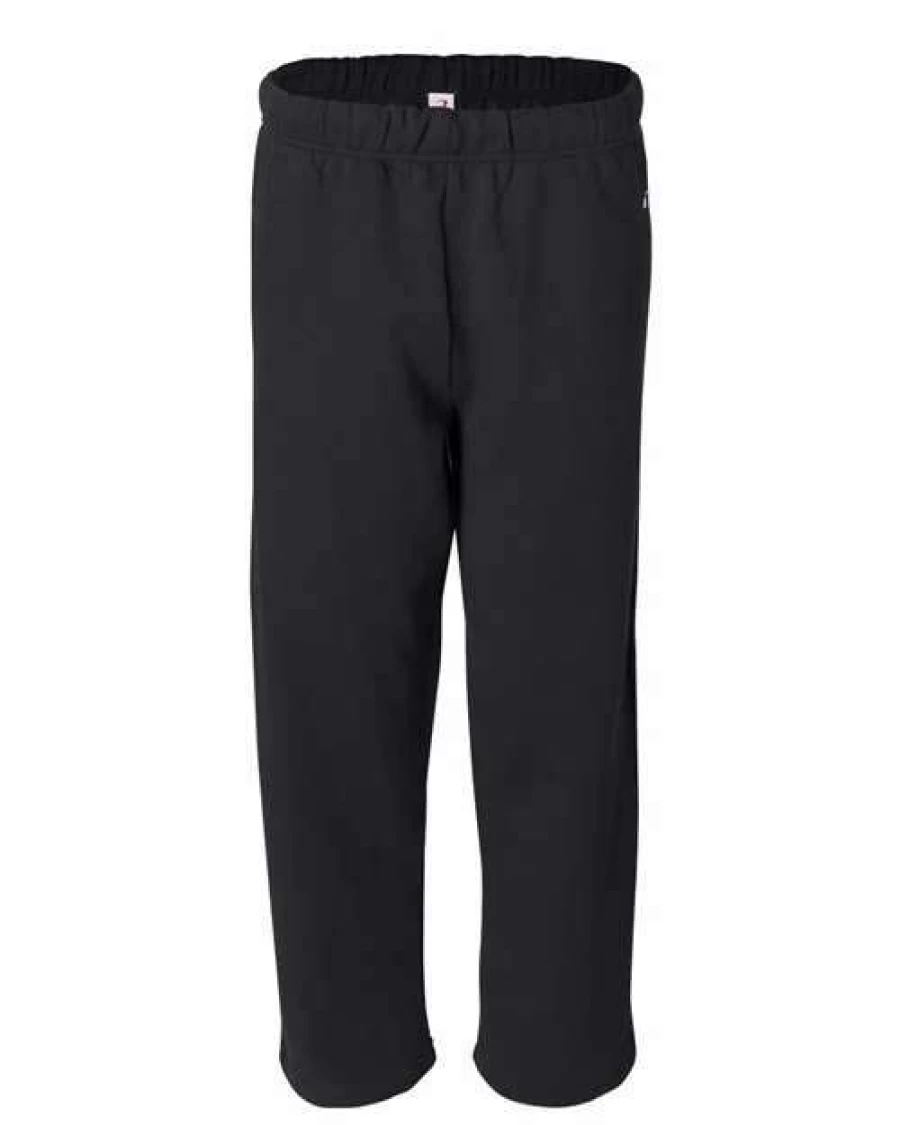 Men's Black Open-Bottom Sweatpants by Badger - Comfortable & Stylish Lounge Pants
