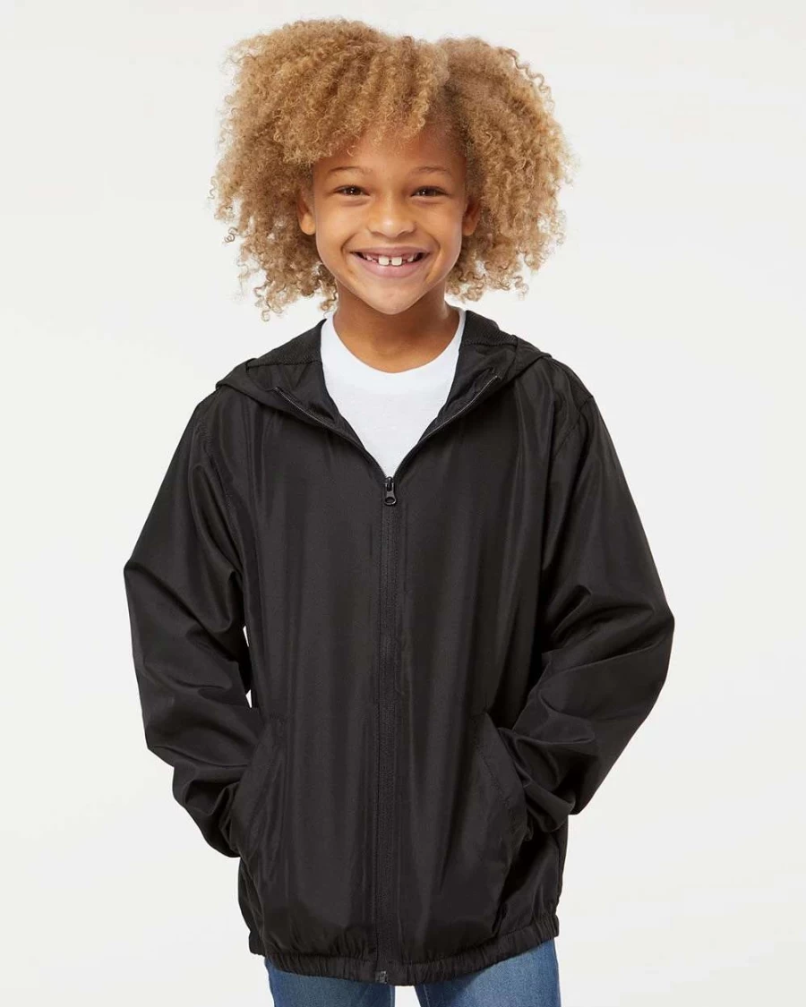 Youth Lightweight Windbreaker Full-Zip Jacket - Breathable & Comfortable Outdoor Jacket for Men & Women