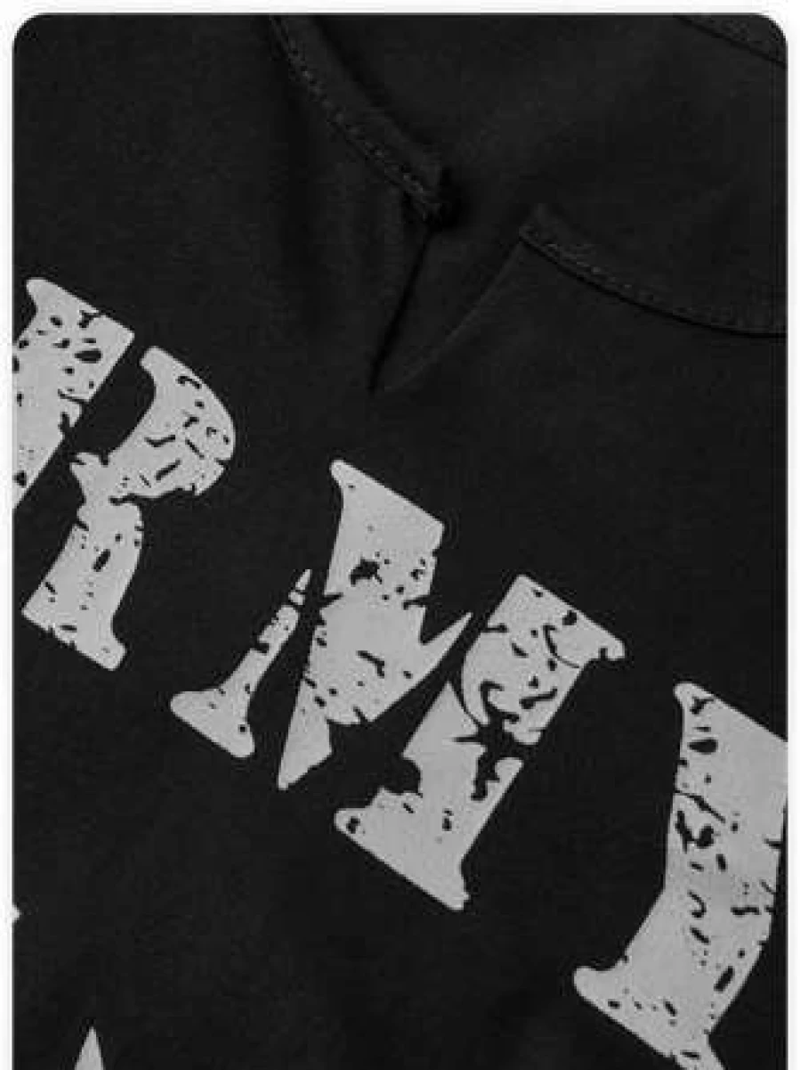 "Black Punk Style Long Sleeve Streetwear T-Shirt - Kollyy Top"