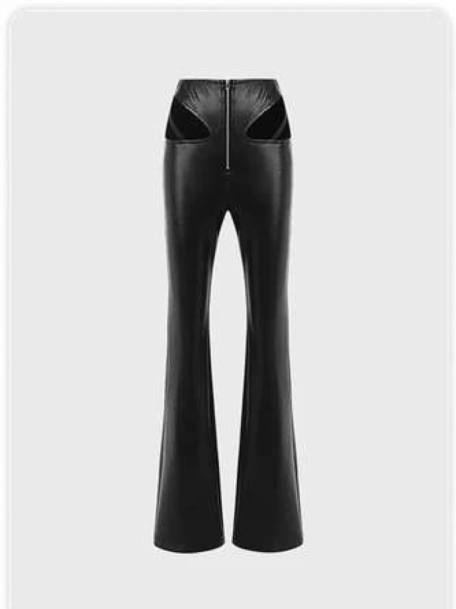 Kollyy Black High-Waisted Bottom Pants for Women - Comfortable Stretch Fit Casual Trousers