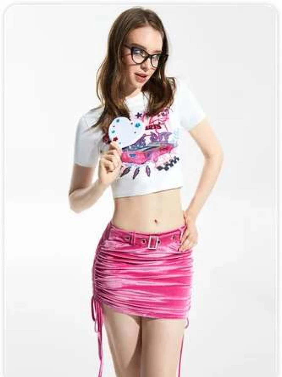 "Kollyy Street White Top T-Shirt for Women - Casual Comfort Fit Tee"