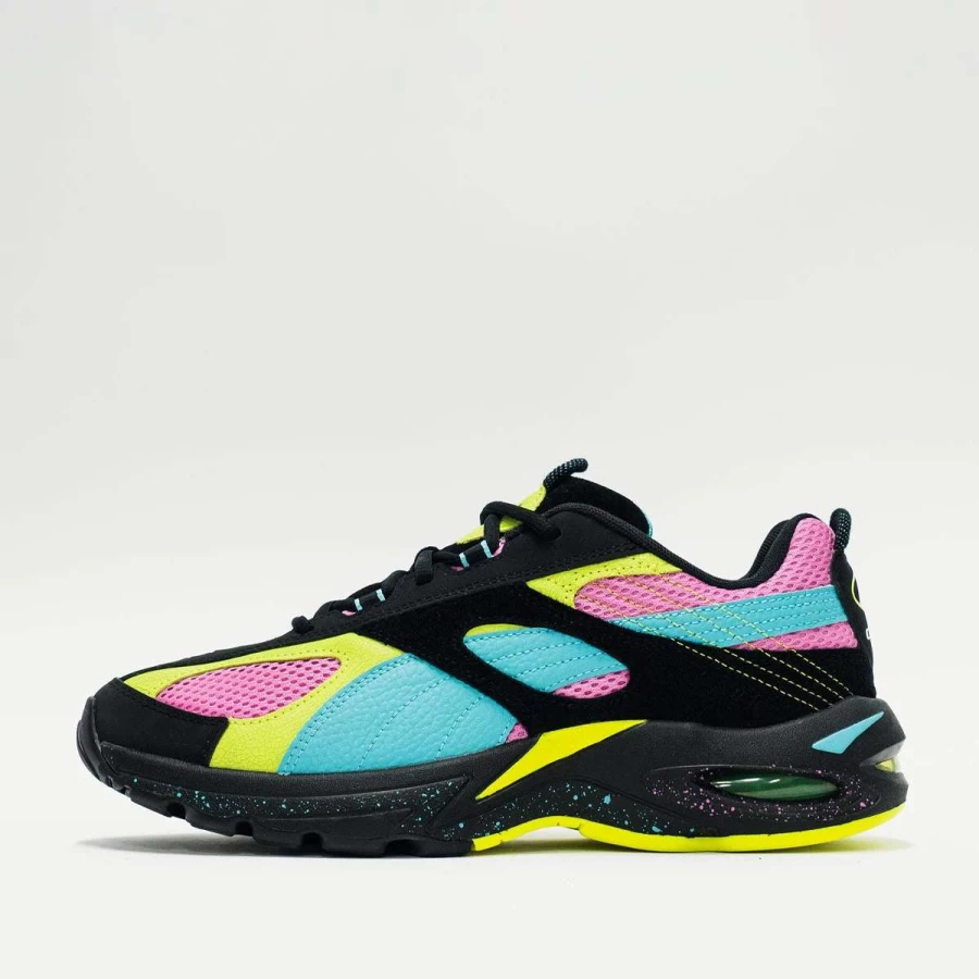 Puma Cell Speed Sportswear - Black, Porcelain & Yellow Alert Athletic Apparel