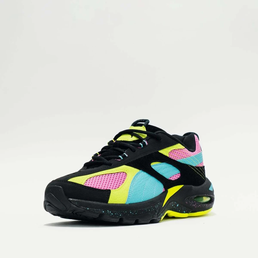 Puma Cell Speed Sportswear - Black, Porcelain & Yellow Alert Athletic Apparel