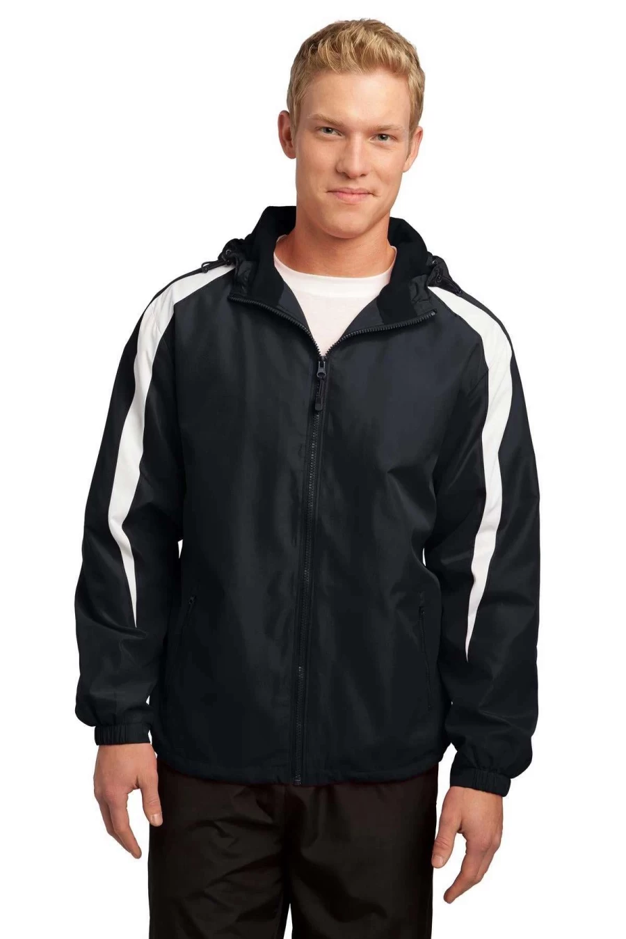 Men's Fleece-Lined Colorblock Jacket for Athletic Performance & Warmth