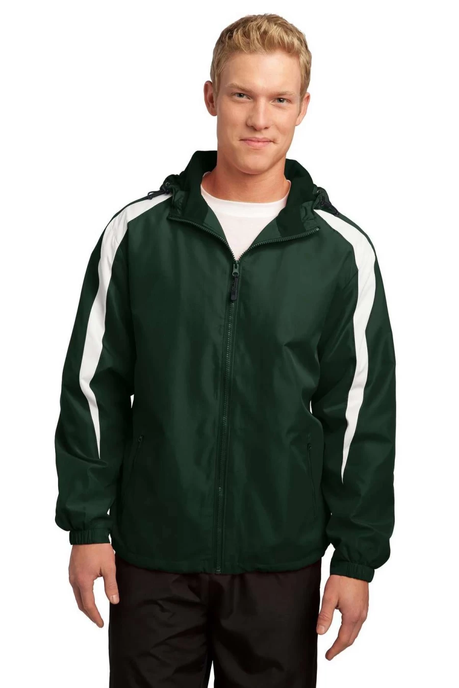 Men's Fleece-Lined Colorblock Jacket for Athletic Performance & Warmth
