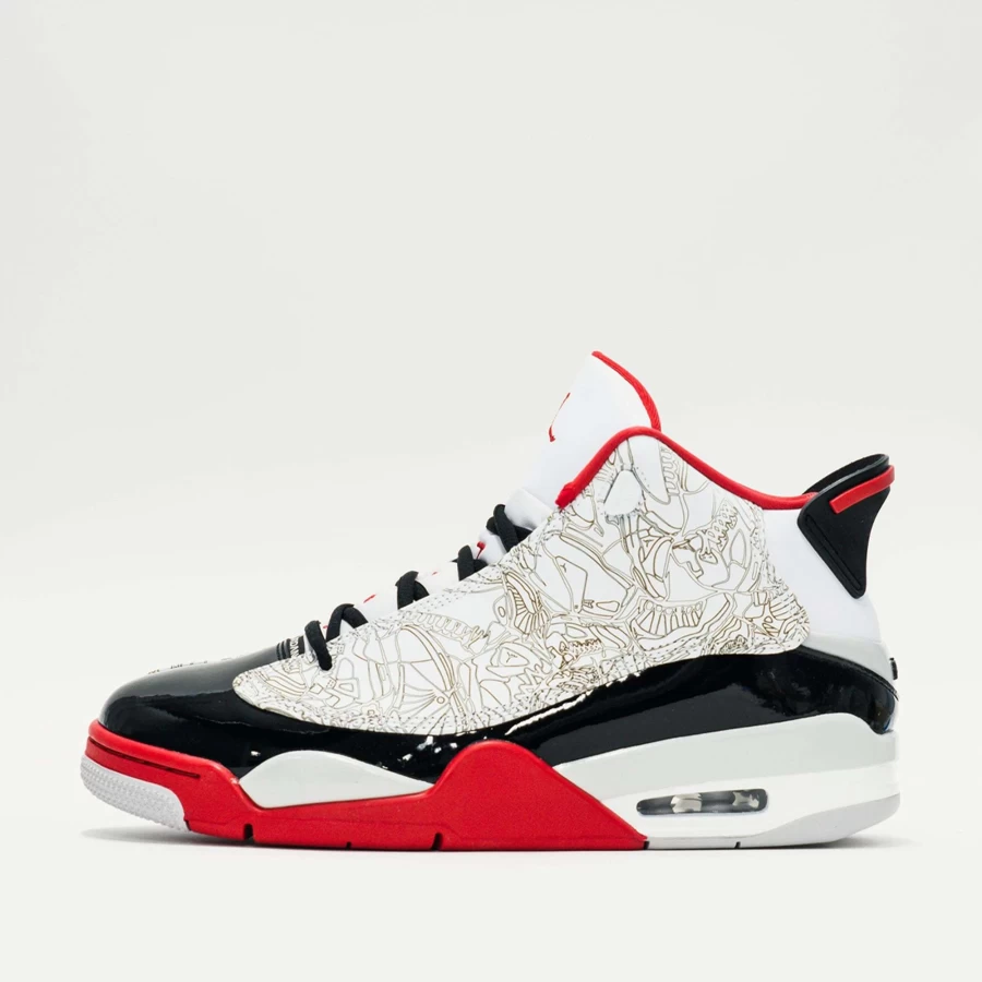 Jordan Dub Zero Men's Basketball Shoes - White/Black/Neutral Grey/True Red Colorway