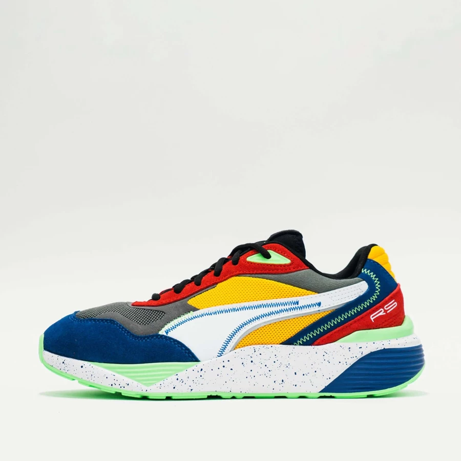 Puma RS-Metric Energy Sneakers in Castlerock/Tangerine Color - Men's Running Shoes