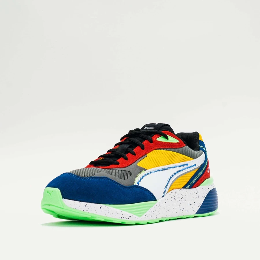 Puma RS-Metric Energy Sneakers in Castlerock/Tangerine Color - Men's Running Shoes