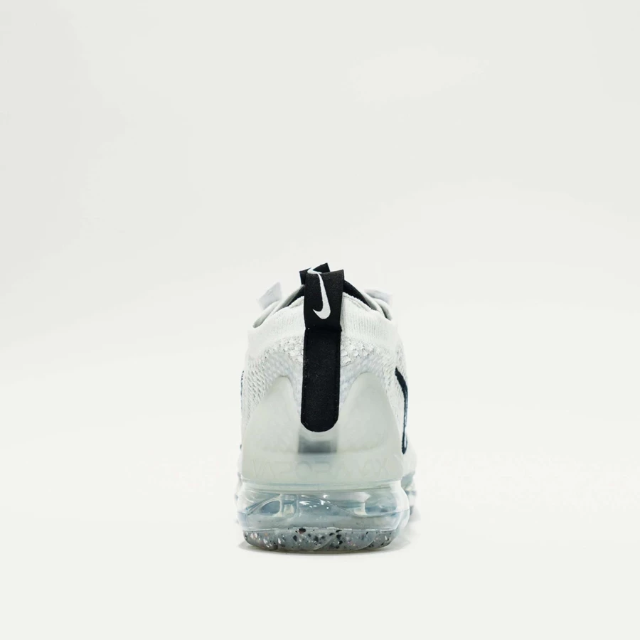 Nike Air VaporMax 2021 Flyknit Running Shoes - White/Black/Metallic Silver