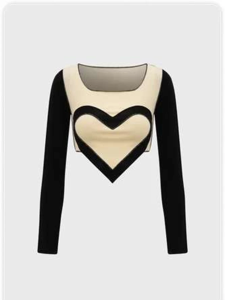 "Kollyy Yellow Street Style Patchwork Graphic T-Shirt for Women"