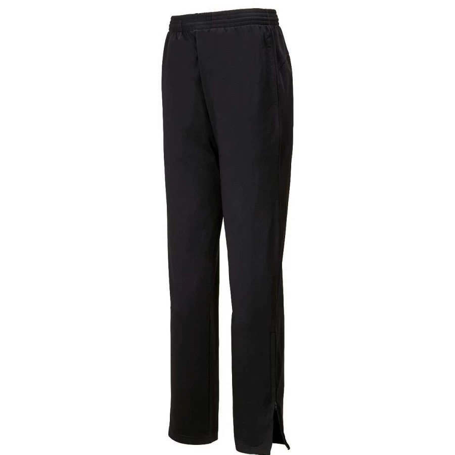 Men's Black Solid Brushed Tricot Pants by Augusta