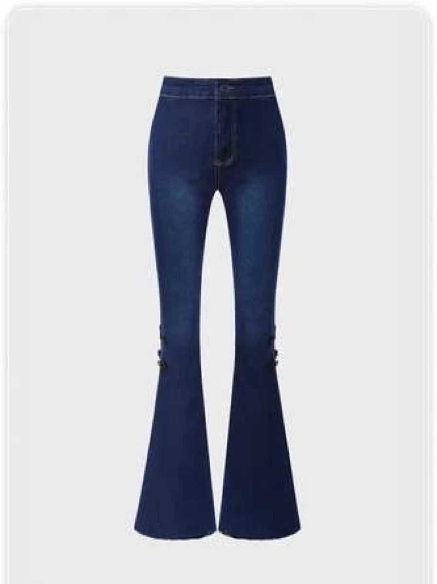 Kollyy Dark Blue Streetwear Bottom Pants for Men | Trendy Urban Hip Hop Style