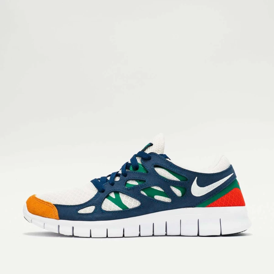 Nike Free Run 2 Running Shoes for Men - Phantom, Malachite & Midnight Navy Colorway