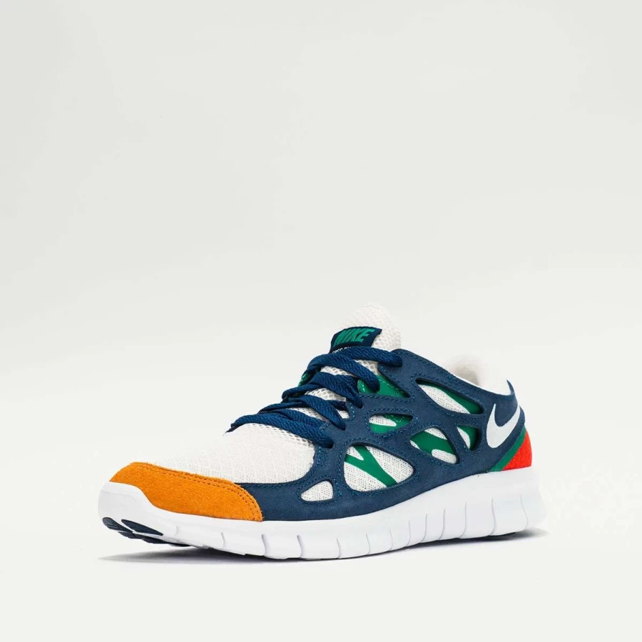 Nike Free Run 2 Running Shoes for Men - Phantom, Malachite & Midnight Navy Colorway