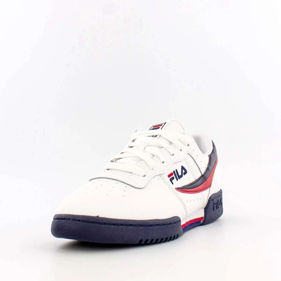 Fila Original Fitness Sneakers in White, Navy, and Red Colorway