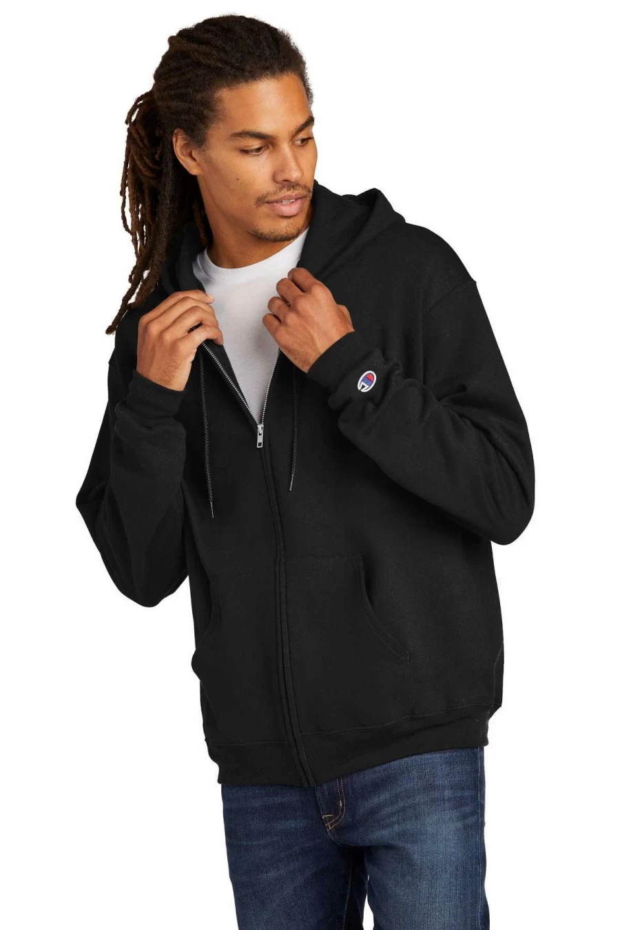 Champion Men's Powerblend Fleece Full-Zip Hooded Sweatshirt - Comfortable & Stylish Pullover Jacket