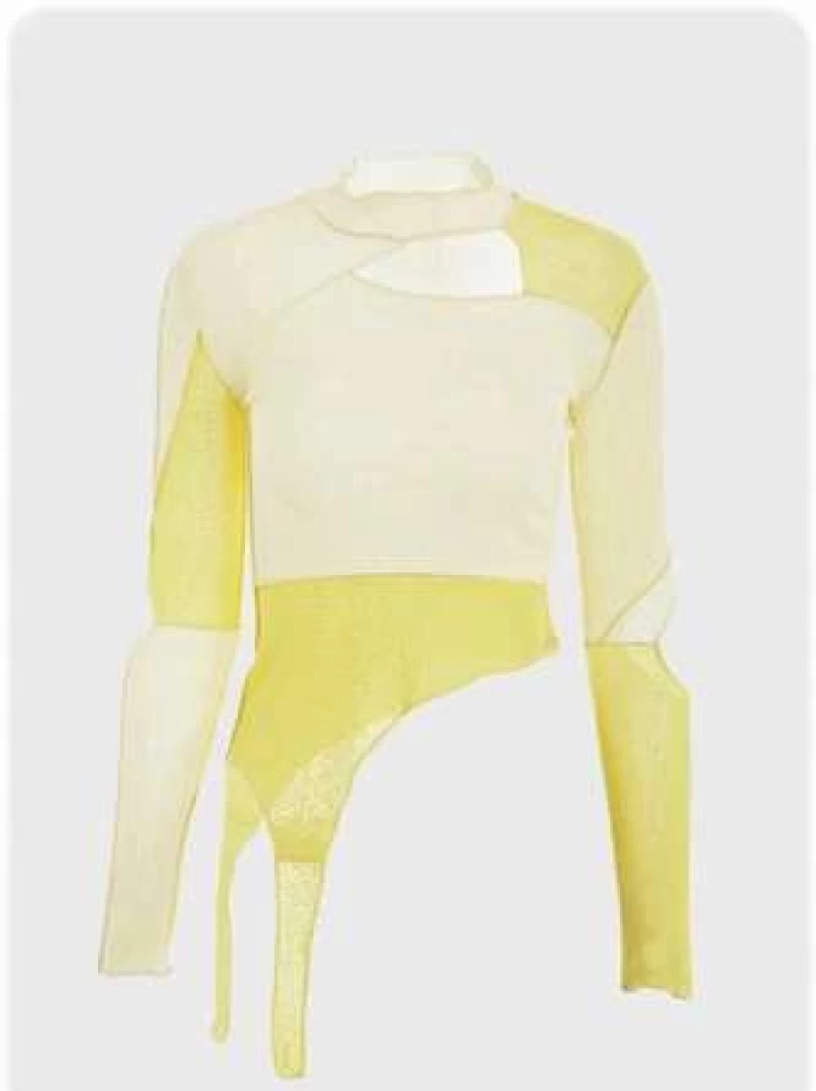 "Kollyy Casual Yellow Top T-Shirt for Women - Soft Comfortable Basic Tee"