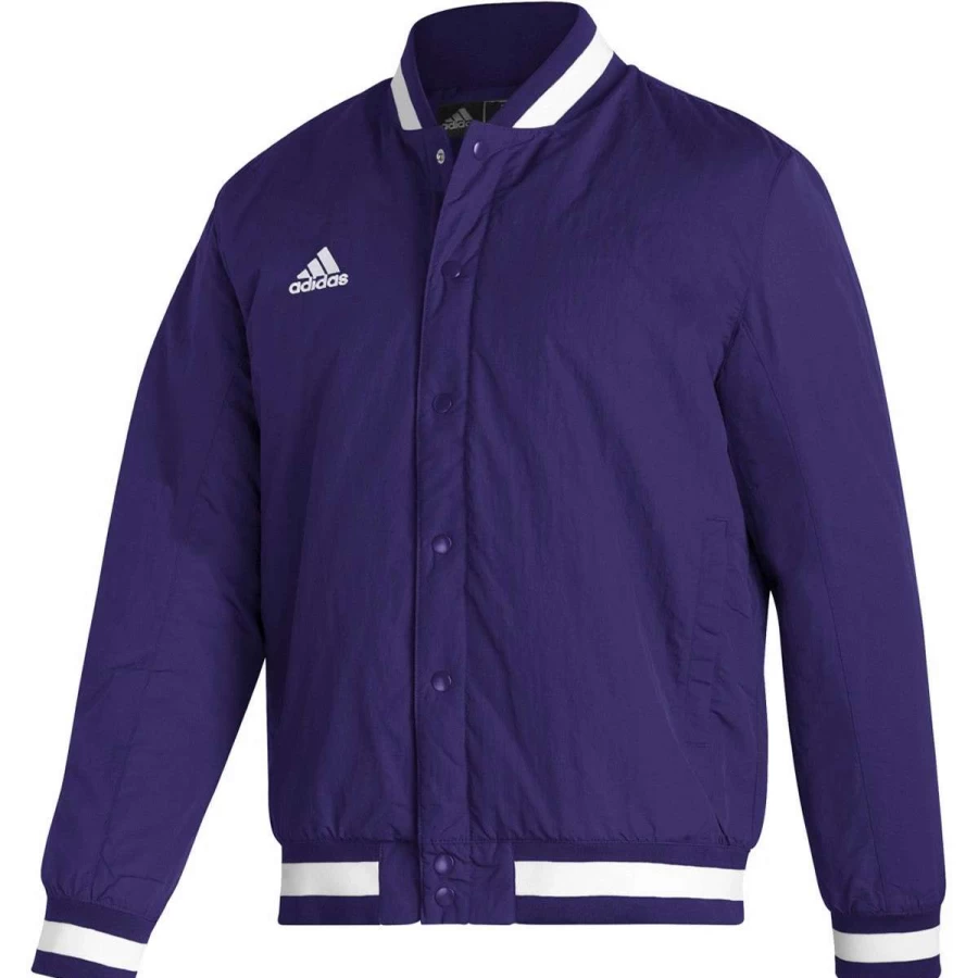 Adidas Men's Baseball Jacket - Lightweight Performance Coach Jacket for Sports & Casual Wear