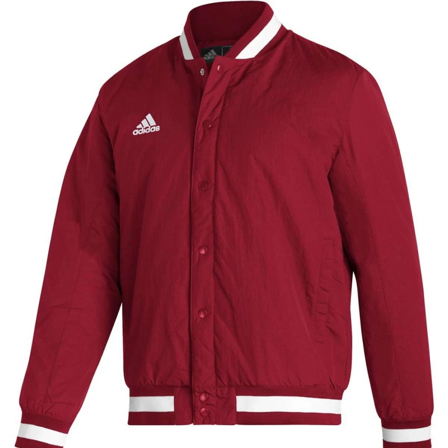 Adidas Men's Baseball Jacket - Lightweight Performance Coach Jacket for Sports & Casual Wear