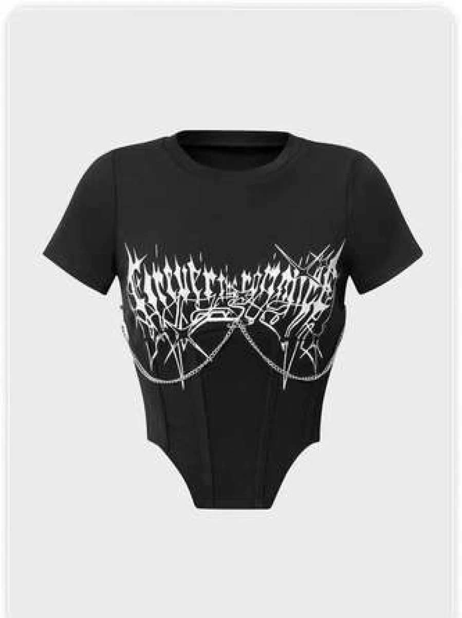 Kollyy Black Fashion T-Shirt for Women - Stylish Casual Top