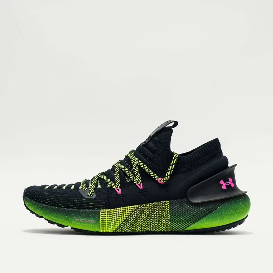 Under Armour HOVR Phantom 3 AMP Running Shoes for Men - Black/Green | Cushioned & Responsive