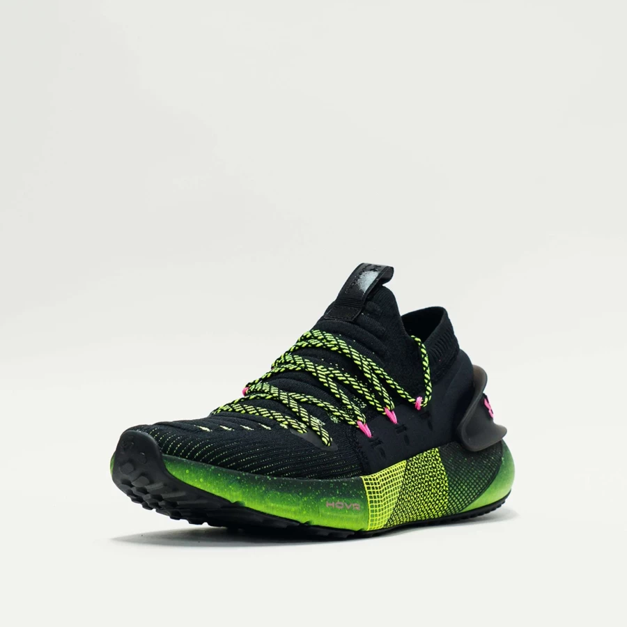 Under Armour HOVR Phantom 3 AMP Running Shoes for Men - Black/Green | Cushioned & Responsive