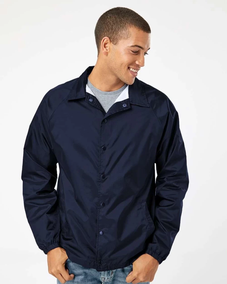 Vintage Burnside Coaches Jacket - Classic Athletic Style Windbreaker for Men